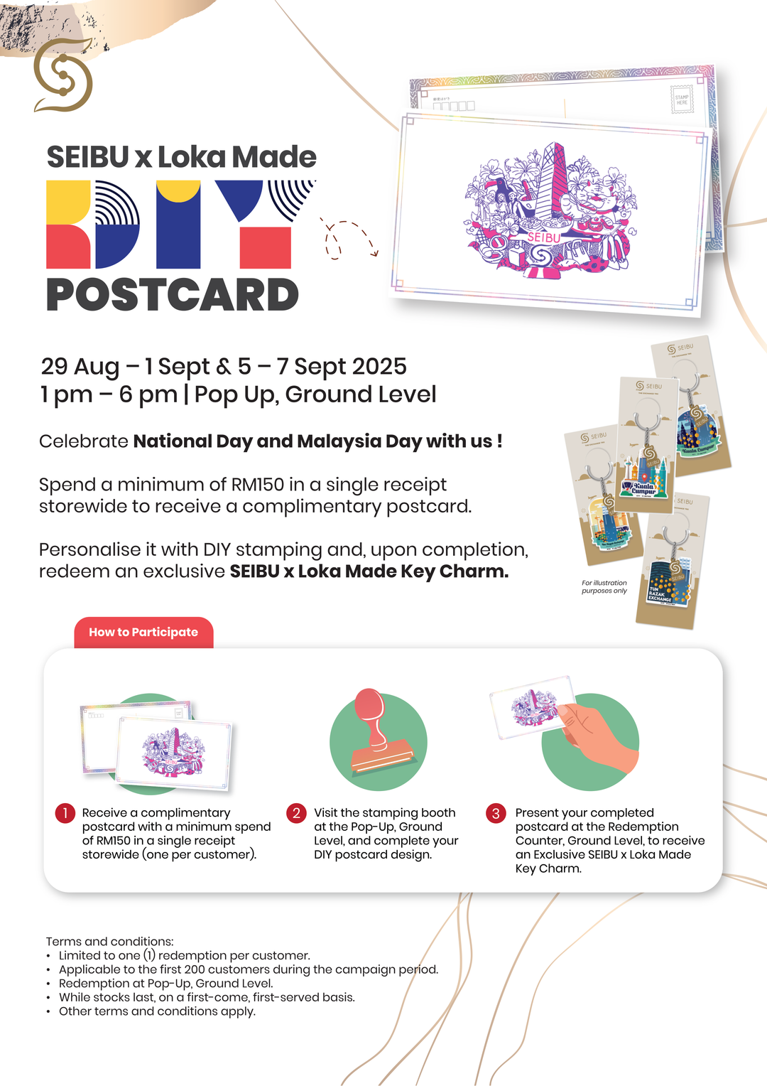 SEIBU x Loka Made DIY Postcard