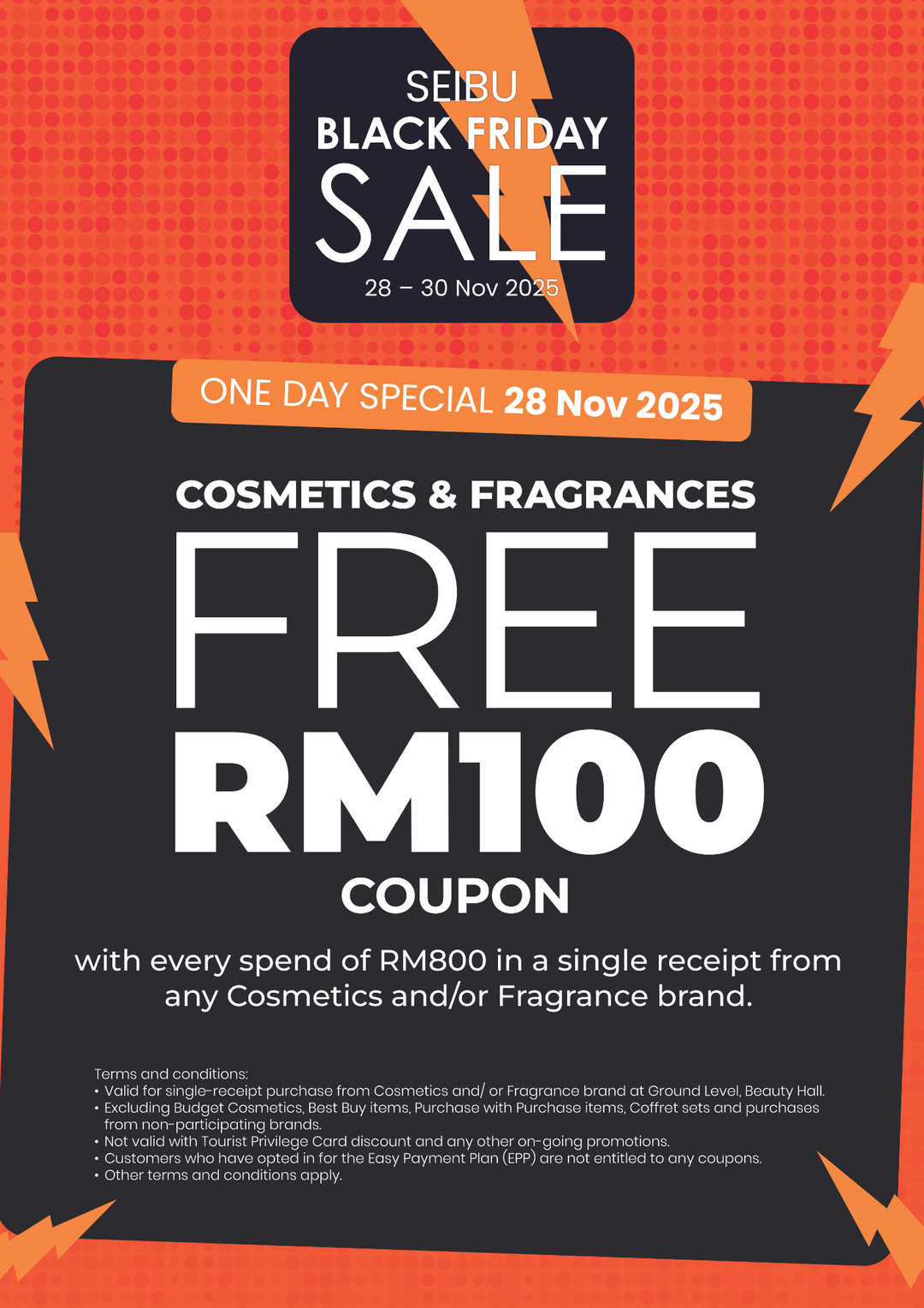 One-Day Special Cosmetics & Fragrances 28 Nov 2025