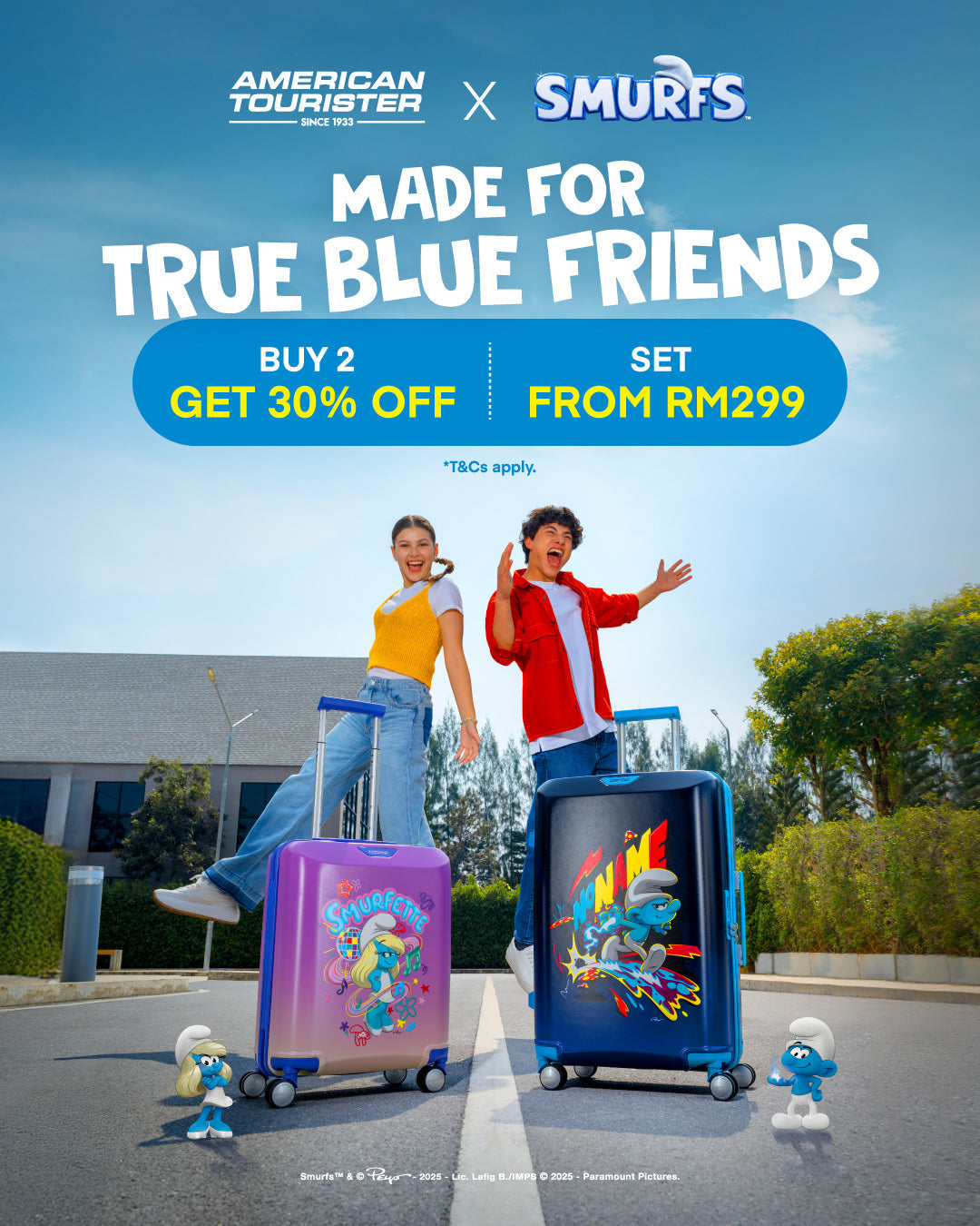 American Tourister x Smurfs
