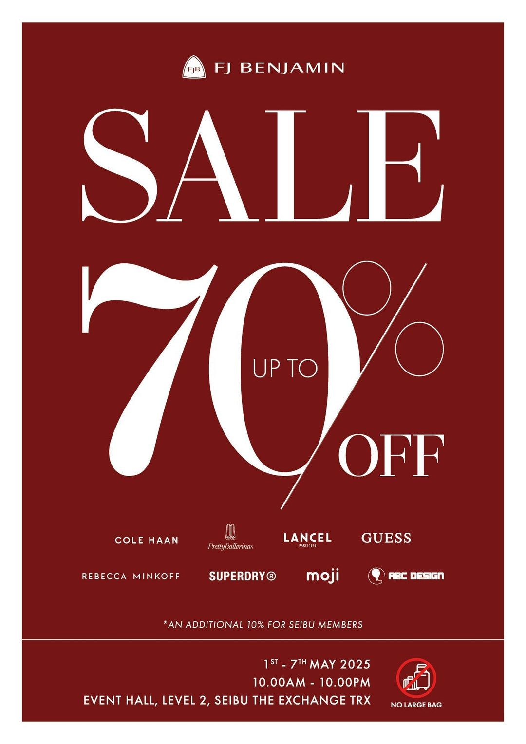 FJ Benjamin 70% OFF
