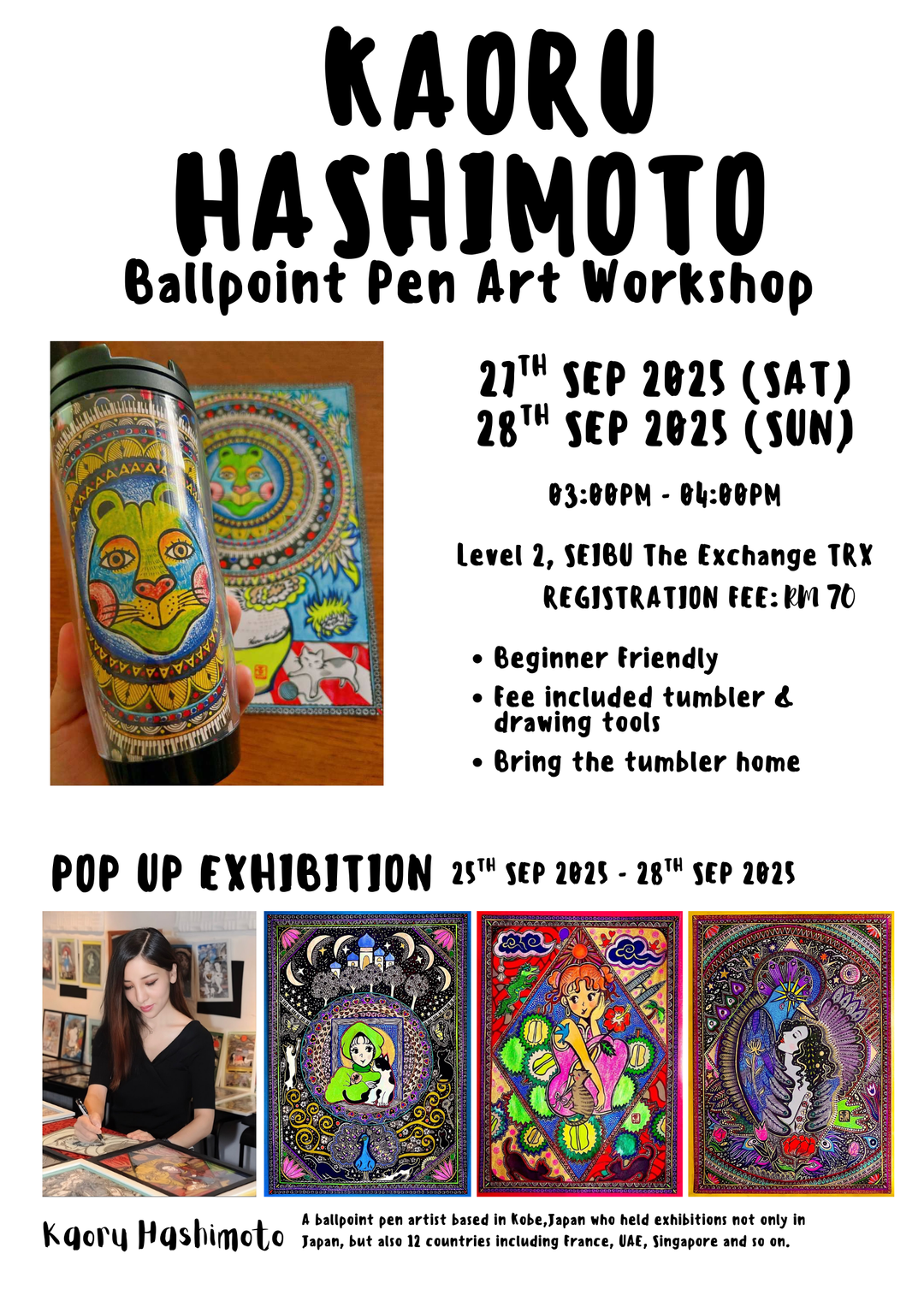 Kaoru Hashimoto Ballpoint Pen Art Workshop