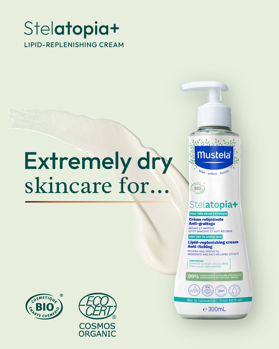 Mustela’s Stelatopia + Lipid Replenishing Cream
