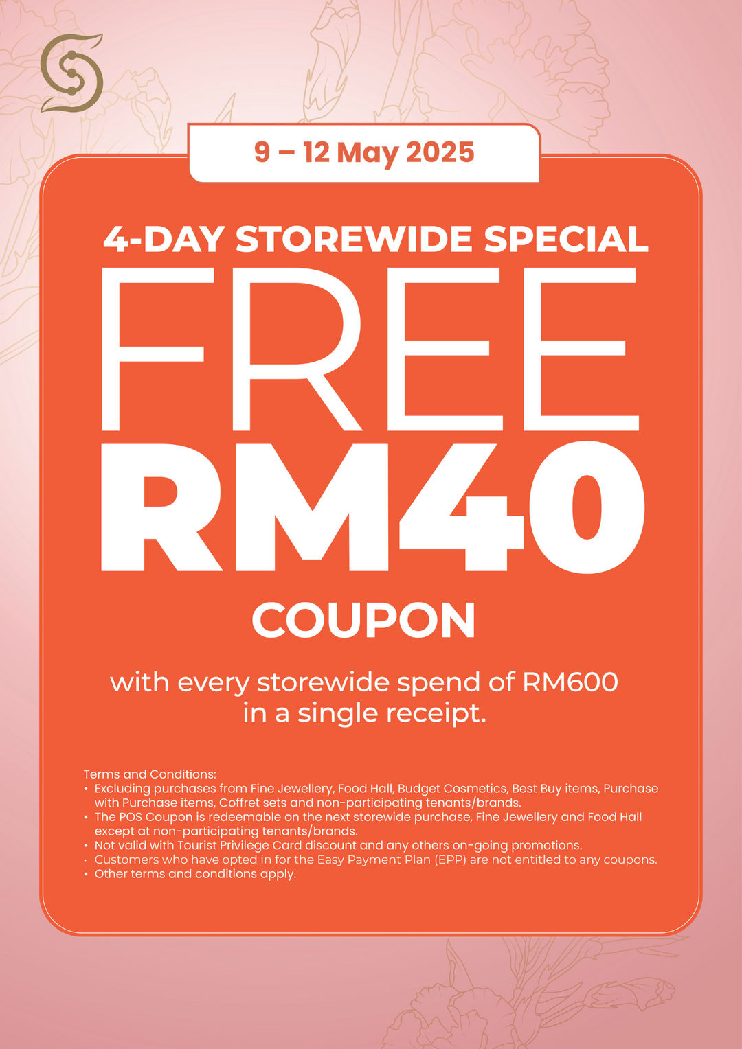 4-Day Storewide Coupon Special