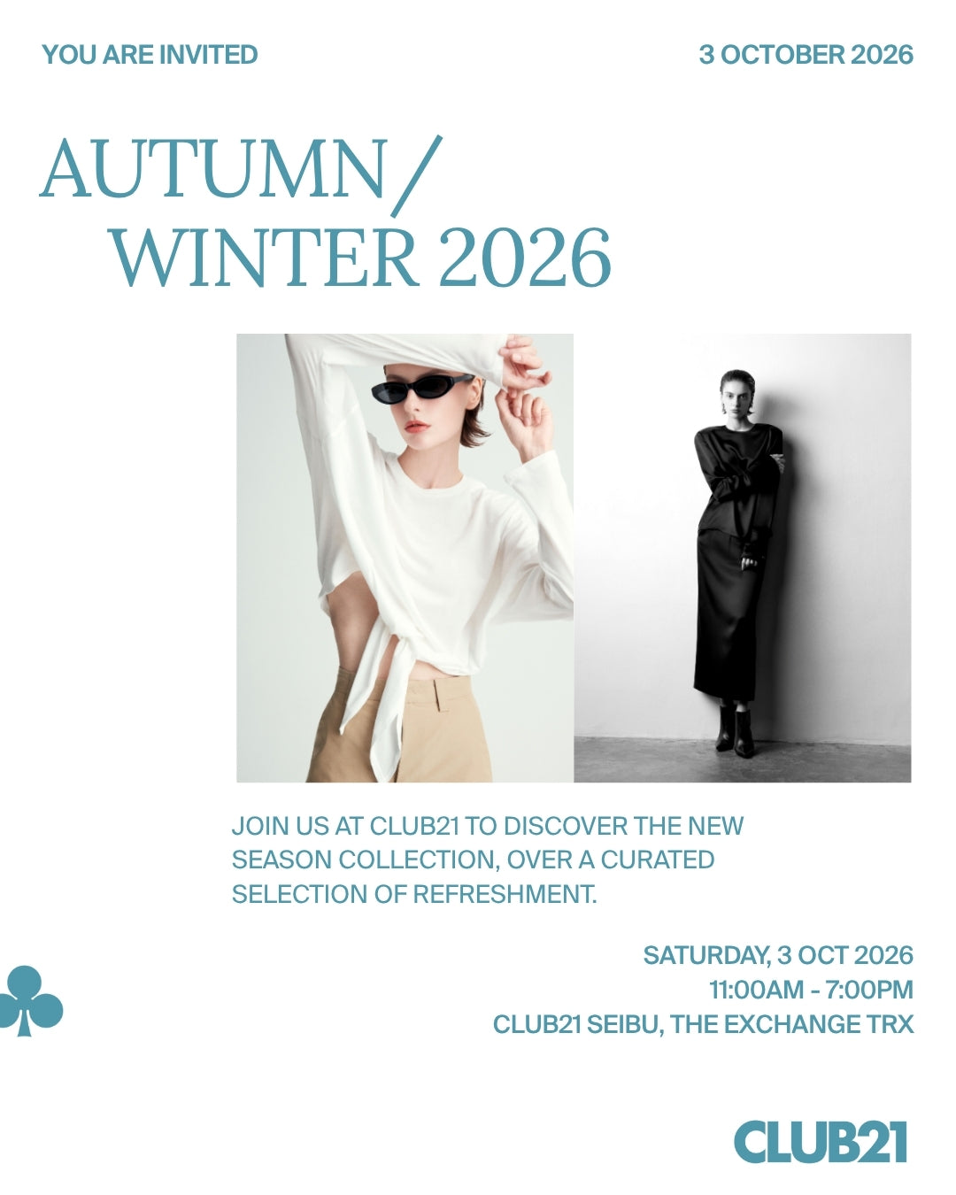 CLUB21 Autumn/Winter 2026